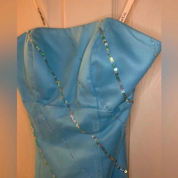 Beaded Strapless Formal  Dress - Picture 4 of 8